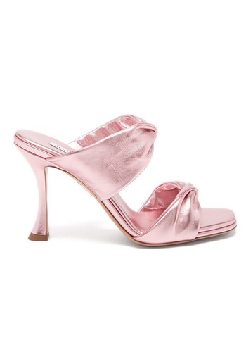 Twist 95 Metallic Leather Sandals from Aquazzura