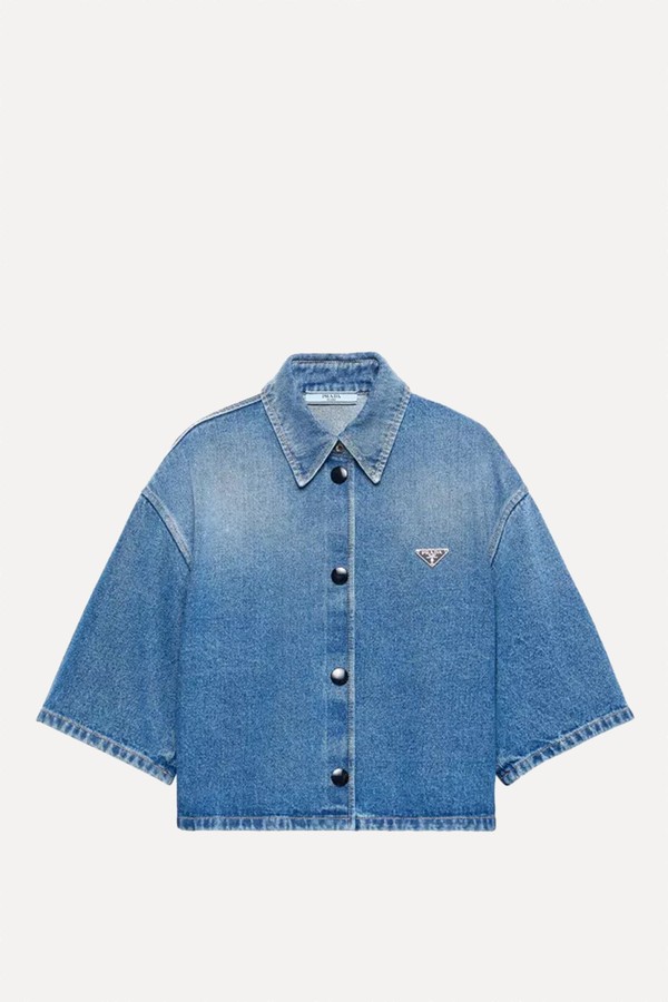 Cropped Denim Shirt from Prada
