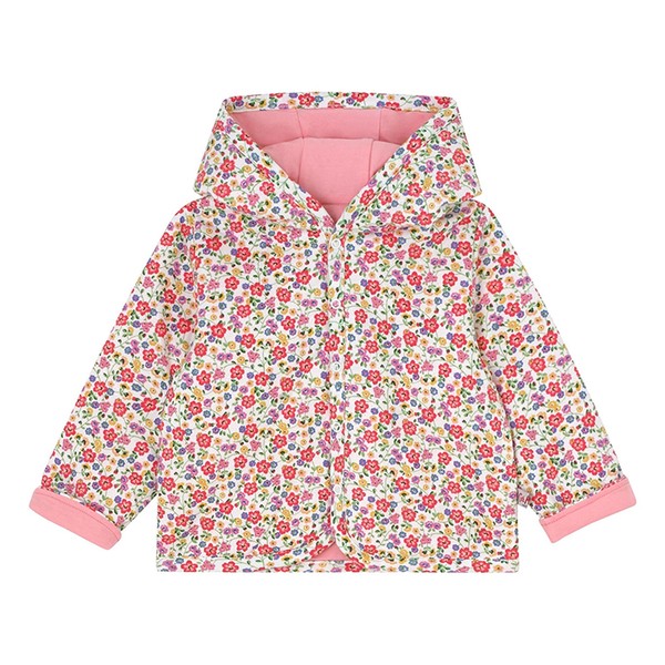 Cream Pembridge Ditsy Baby Hooded Quilted Jacket from Cath Kidston
