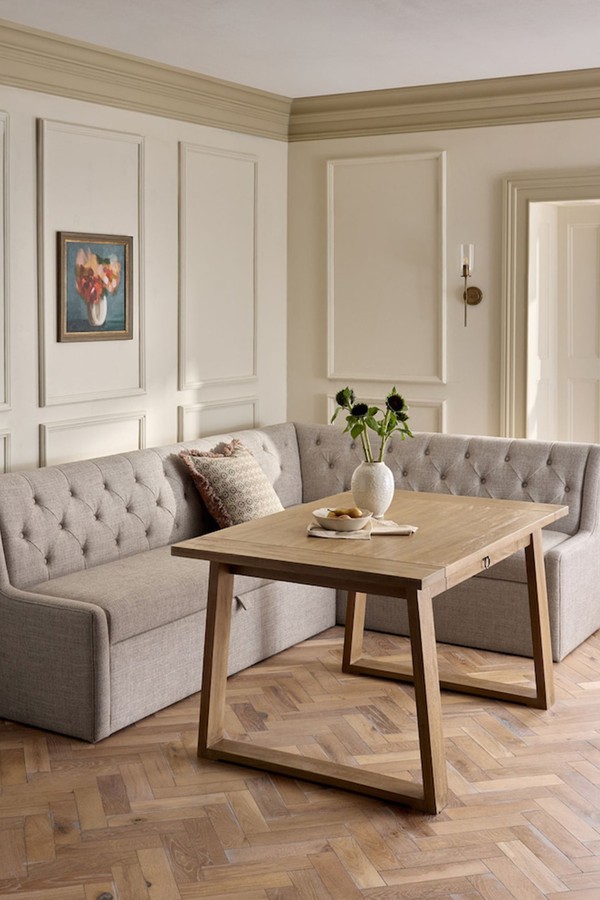 Chunky Weave Mid Wolton Right Hand Corner Storage Dining Bench