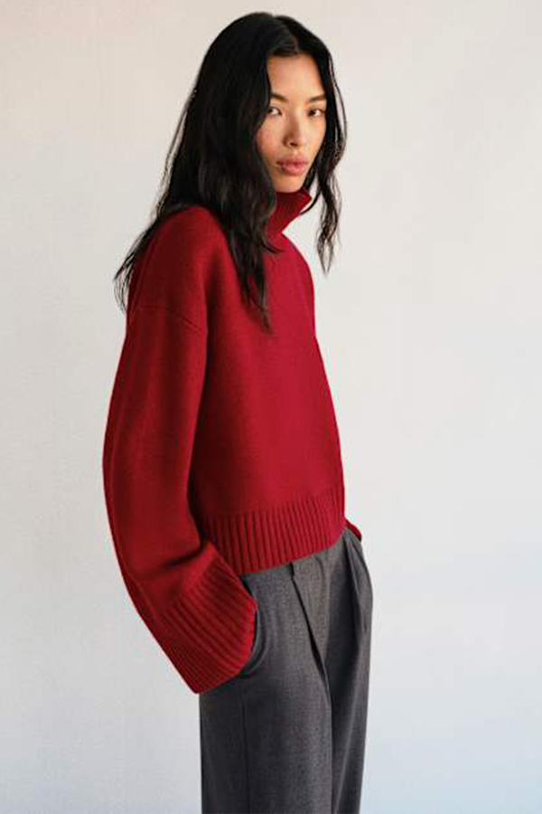 March Regenerative Wool Cropped Turtleneck from Reformation