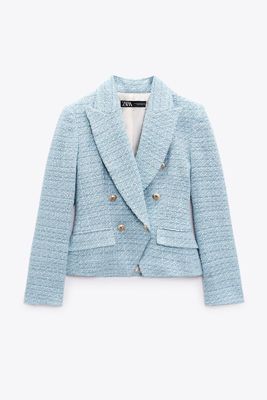 Textured Double-Breasted Blazer from Zara
