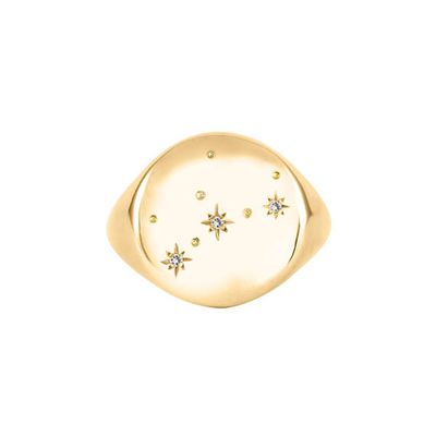 Zodiac Constellation Diamond Signet Ring, £340