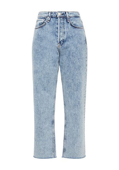 Acid-Wash High-Rise Straight-Leg Jeans from Rag & Bone