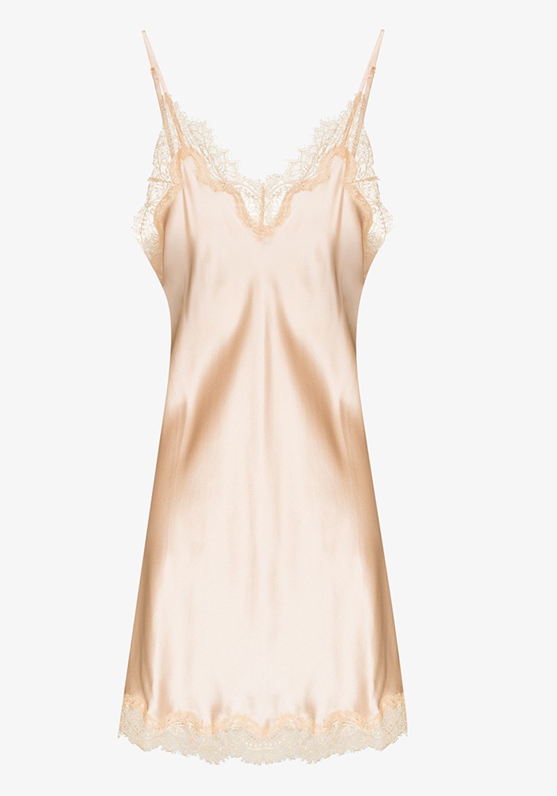 Scarlett Lace Trim Silk Nightdress from Sainted Sisters