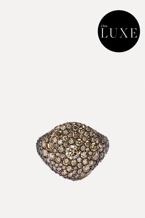 The Cognac Diamond Signet Ring from Lucy Delius