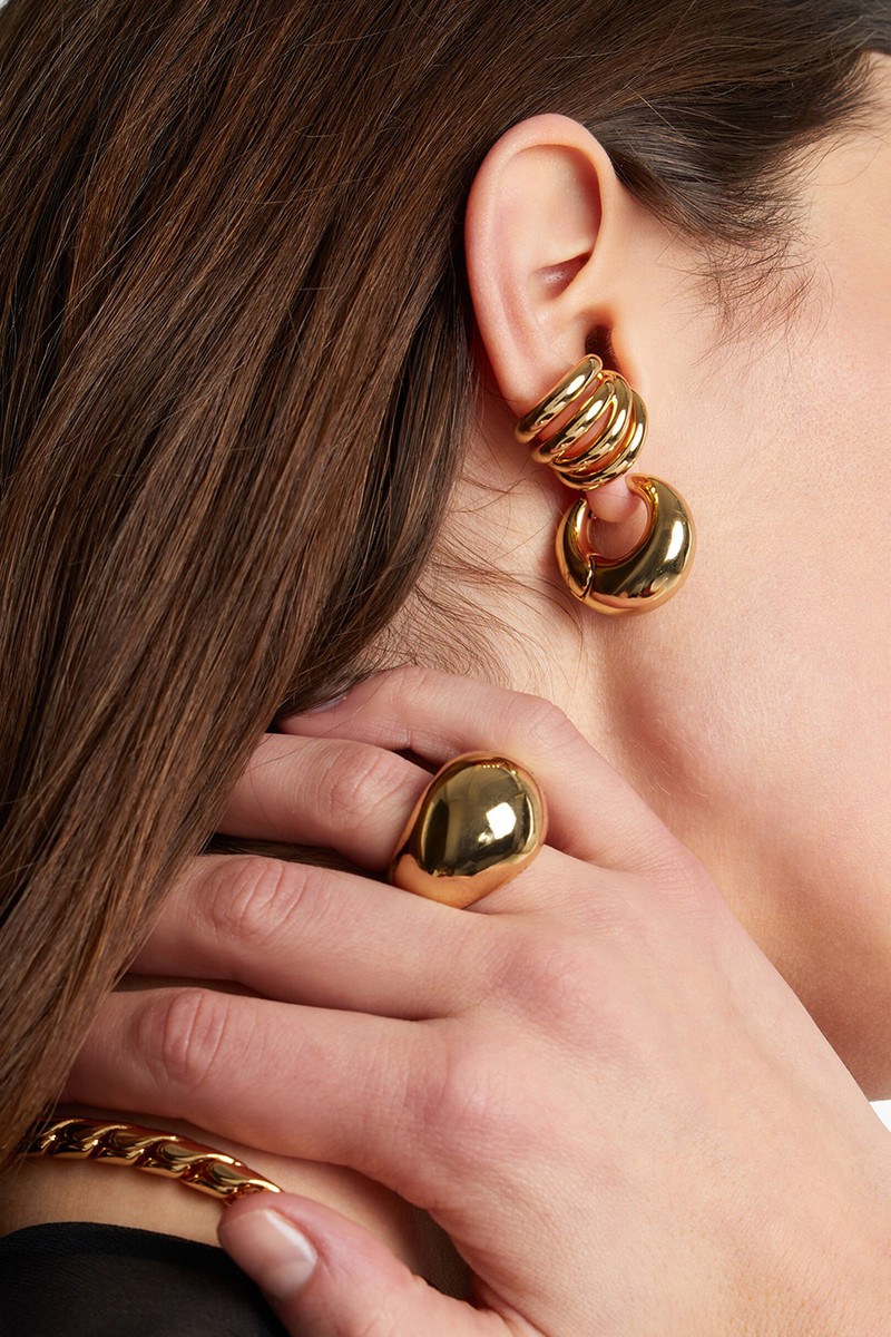 Abstract Line Gold-Plated Ear Cuff from Jennifer Fisher