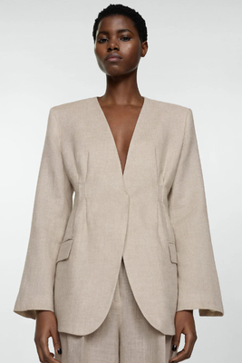 100% Linen Blazer Suit from Mango 