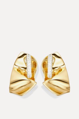 24-Karat Gold-Plated, Silver Plated & Crystal Earrings from Cornelia Webb