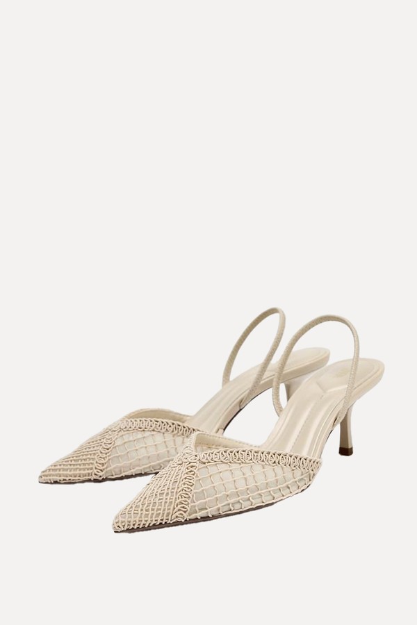 Braided Slingback Heels