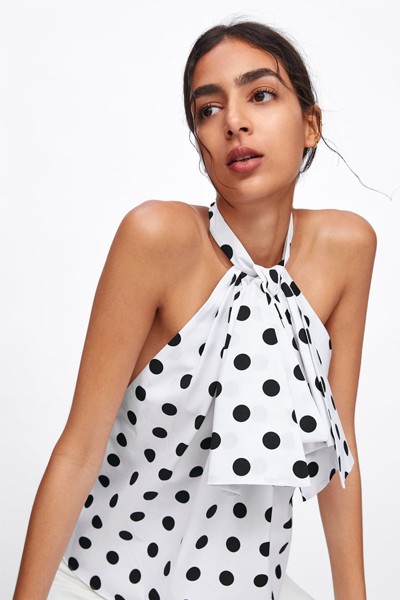 Polka Dot & Bow Top