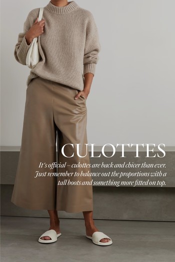 Jacobo Cropped Leather Wide-Leg Culottes, £3,700 | The Row