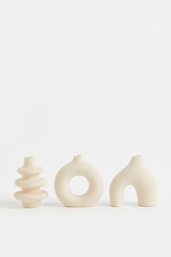 3-Pack Mini Stoneware Vases from H&M