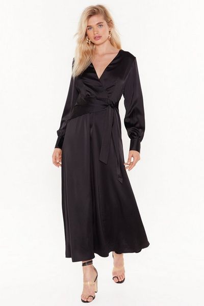 Tonight's The Night Satin Maxi Dress