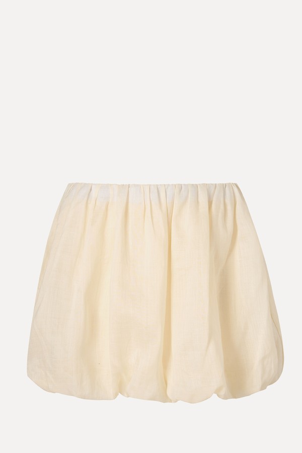 Balloon Effect Ramie Skirt