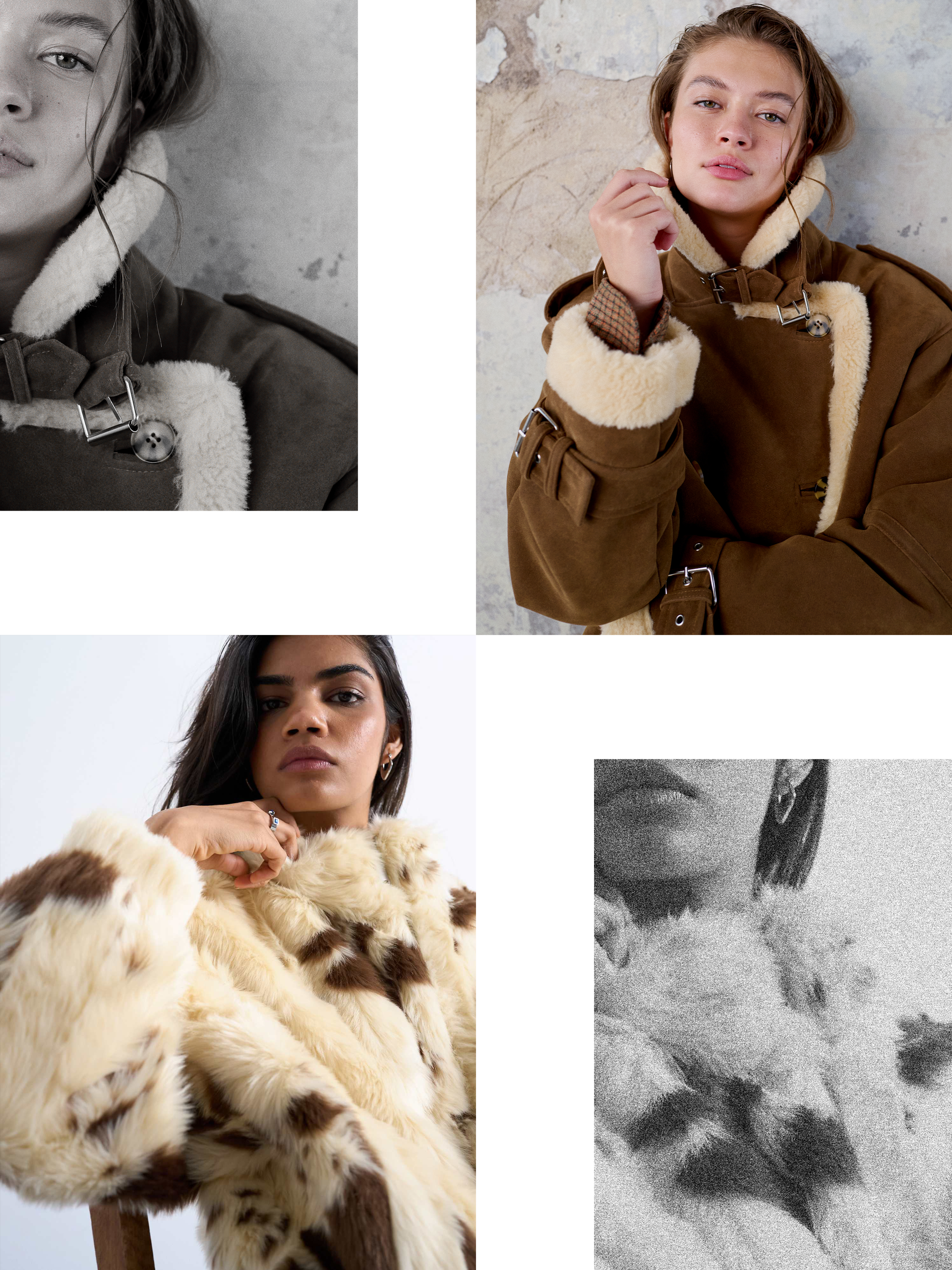 Faux Fur Pony Skin Cow Print Bomber Jacket