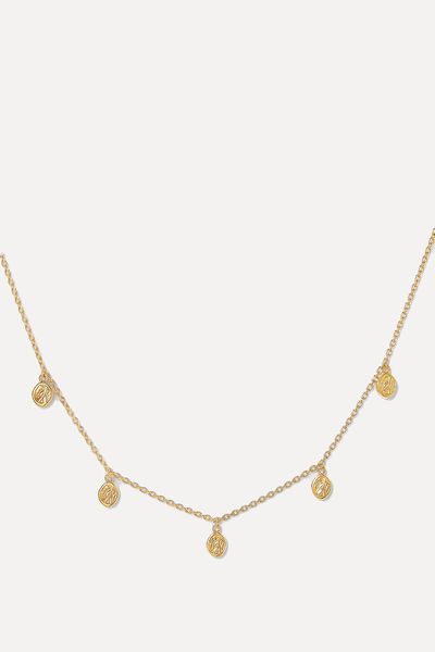 Victoria Coin Drop Choker Necklace from Edge Of Ember