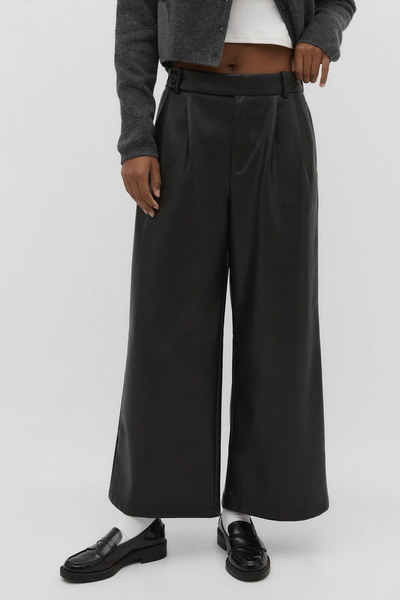 FAUX LEATHER CULOTTES from Stradivarius