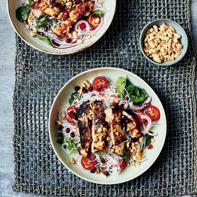 Soy & Ginger Chicken With Glass Noodle Salad