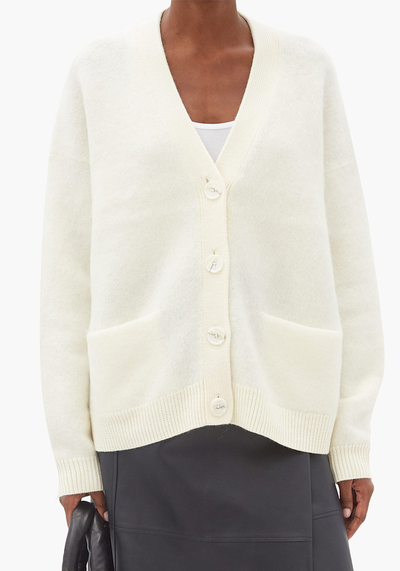  V-Neck Brushed-Knit Cardigan from Acne Studios