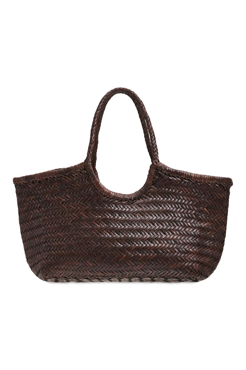 Woven Leather Basket Bag from Dragon Diffusion