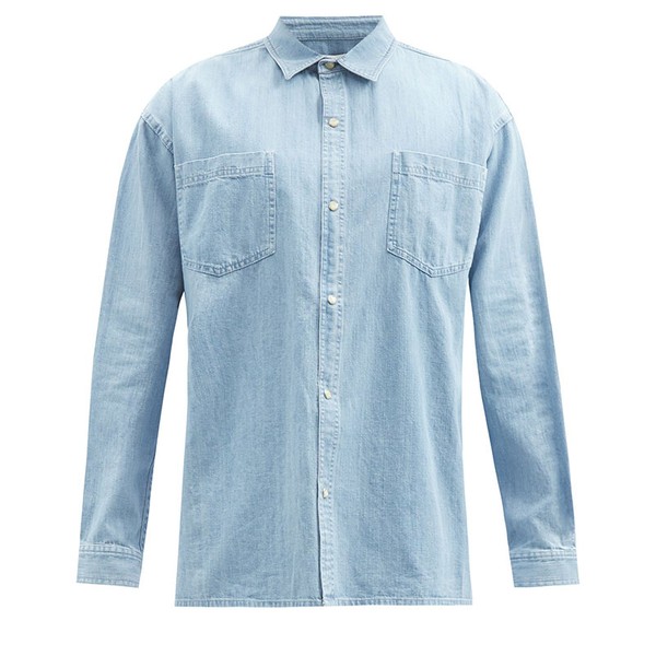 Patch-Pocket Oversized Denim Shirt from YMC