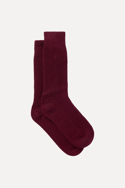 Zera Ribbed Cashmere Socks from Lisa Yang