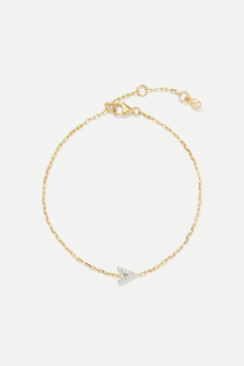 Diamond Letter Bracelet 