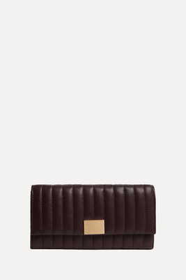 Leather Metallic Large Foldover Purse from M&S