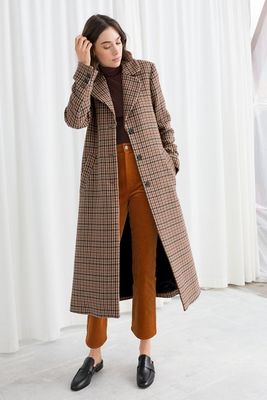 A-Line Wool Blend Belted Coat from & Other Stories