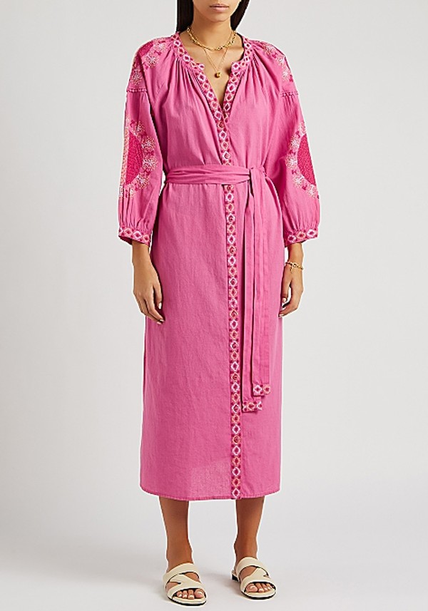 Melanie Embroidered Cotton Blend Kaftan from Melissa Odabash