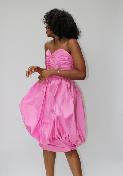 80's Puff Ball Bandeau Dress