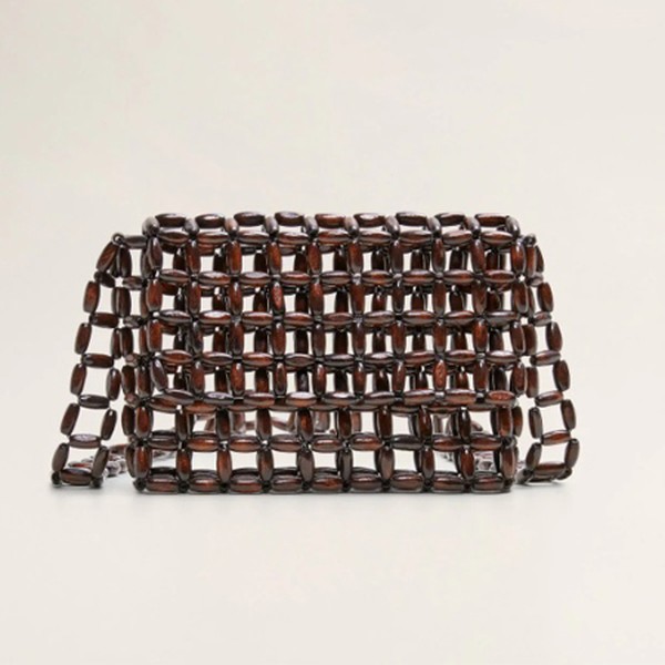 Beaded Wood Bag from Mango