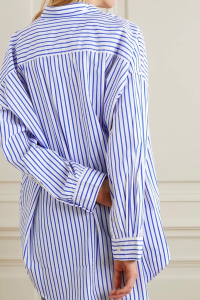 Oversized Striped Poplin Shirt from Denimist