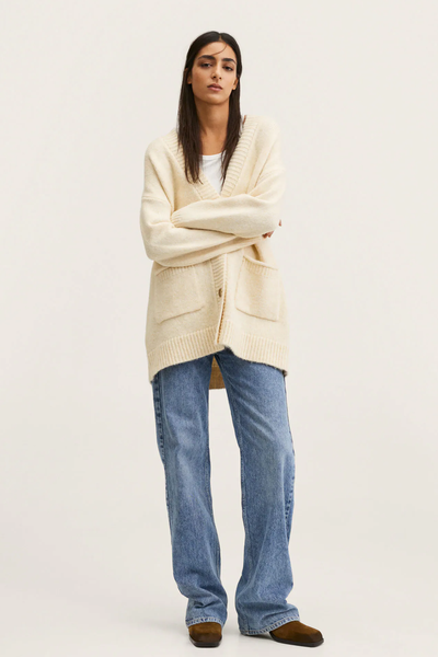 Oversize Knit Cardigan from Mango