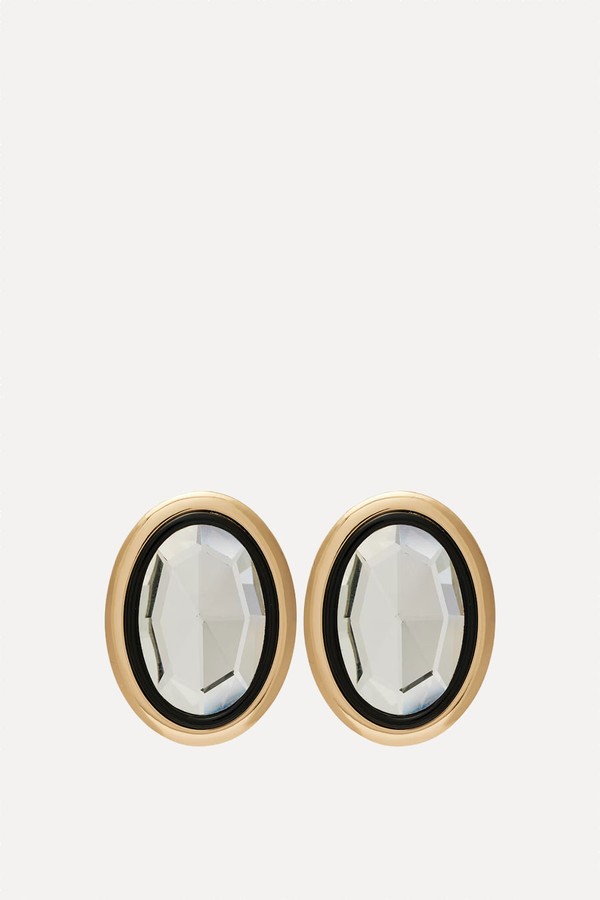 Crystal Oval Earrings from Self-Portrait