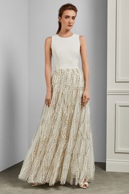 Silvya Floral Embroidered Maxi Dress With Train from Ted Baker