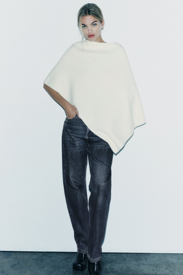 Asymmetric Knit Cape, £35.99 | Zara