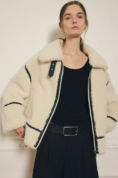 Faux Shearling Biker Jacket Zw Collection