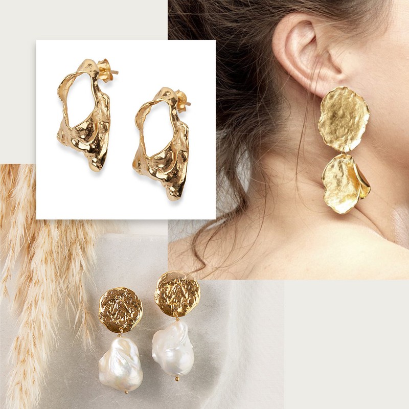 24 Hammered Gold Earrings We Love