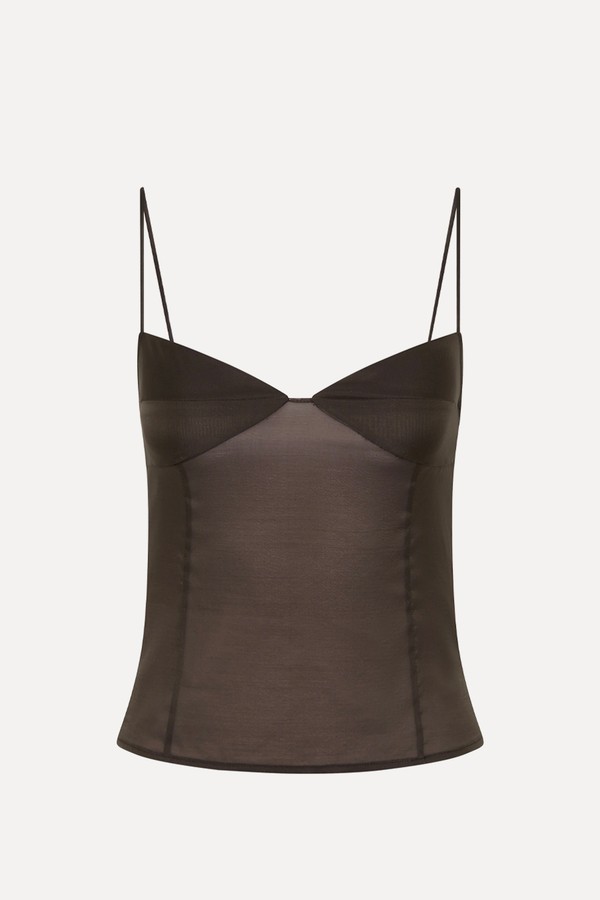 Transparent Silk Cami from ST.AGNI