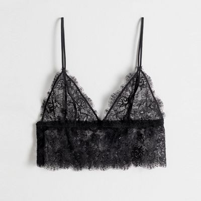 Floral Lace Triangle Bra