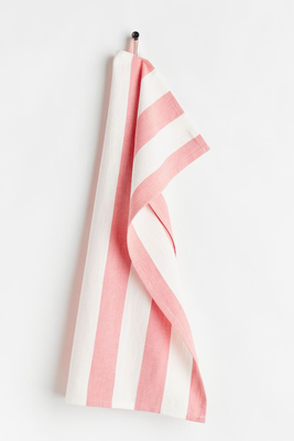 Striped Linen-Blend Tea Towel from H&M