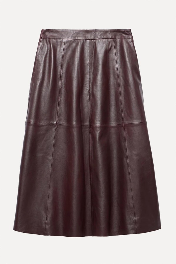 X from Leather Midi Skirt, £225 | Mint Velvet