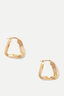 Small Gold-Tone Hoop Earrings   from Bottega Veneta