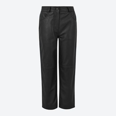 Leather Cropped Straight Trousers from Autograph
