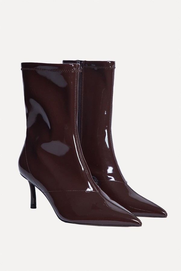 Pippa Point Toe Stretch Ankle Boots from Topshop