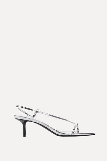 Metallic Strap Sandals from Mango