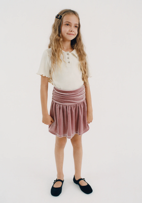 Gathered Velvet Skirt  from Zara