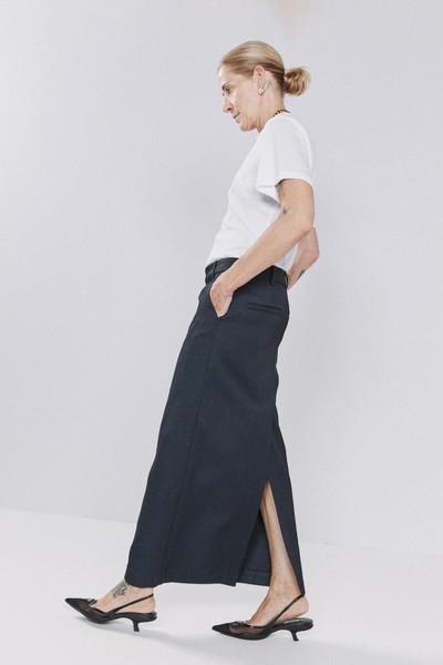 Textured Twill Maxi Skirt from Raey